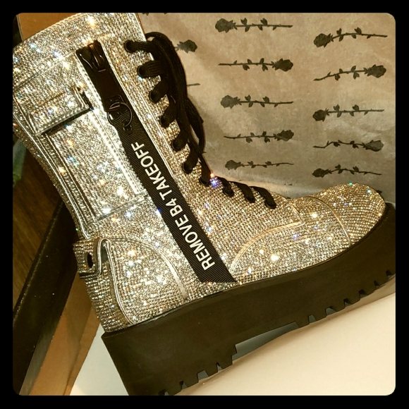 Dolls Kill Shoes - Bling Brigade Dolls Kill Crystal Combat NIB